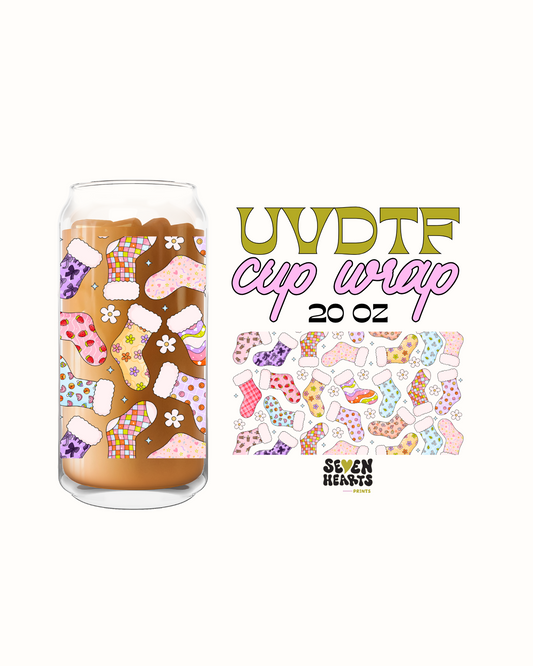 Stocking - Double Sided UVDTF 20oz Cup Wrap