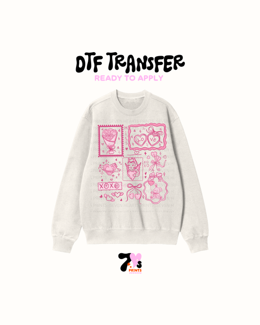 Vday Stamps  - DTF Transfers