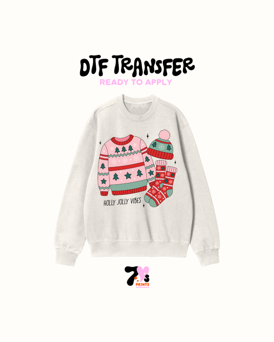 Holly jolly vibes - DTF Transfers