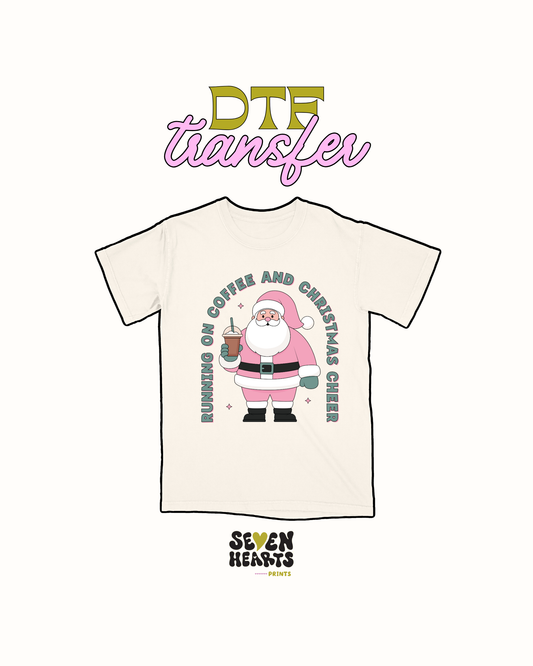 running on coffee and xmas cheer  - DTF Transfer