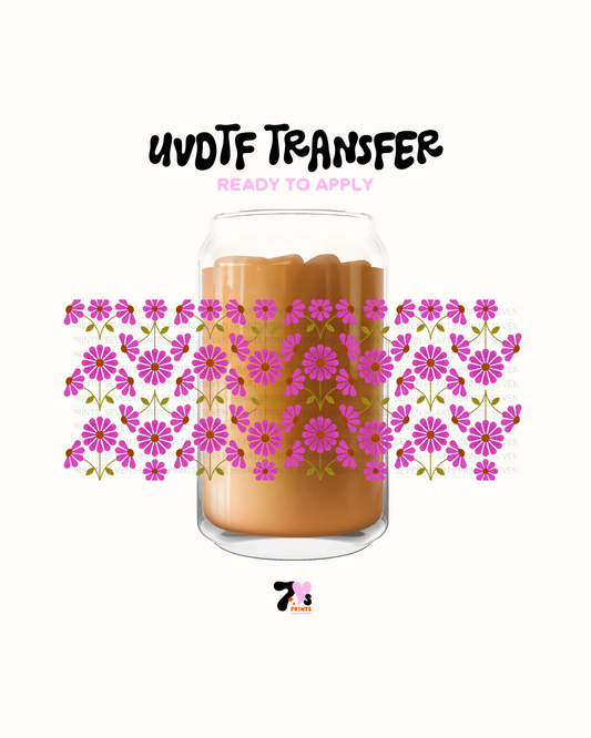 Fushia Flowers - UVDTF Wrap