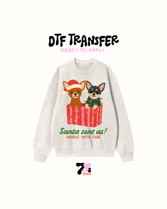 Santa send us Handle with care -  DTF Transfers