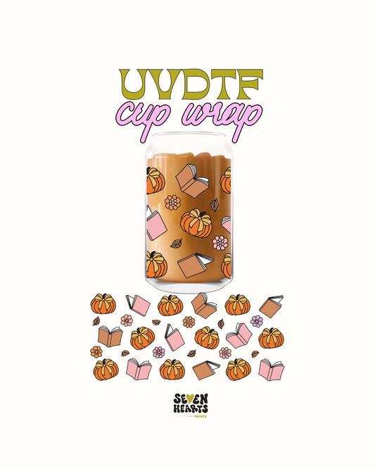 pumpkin books flowers- UVDTF