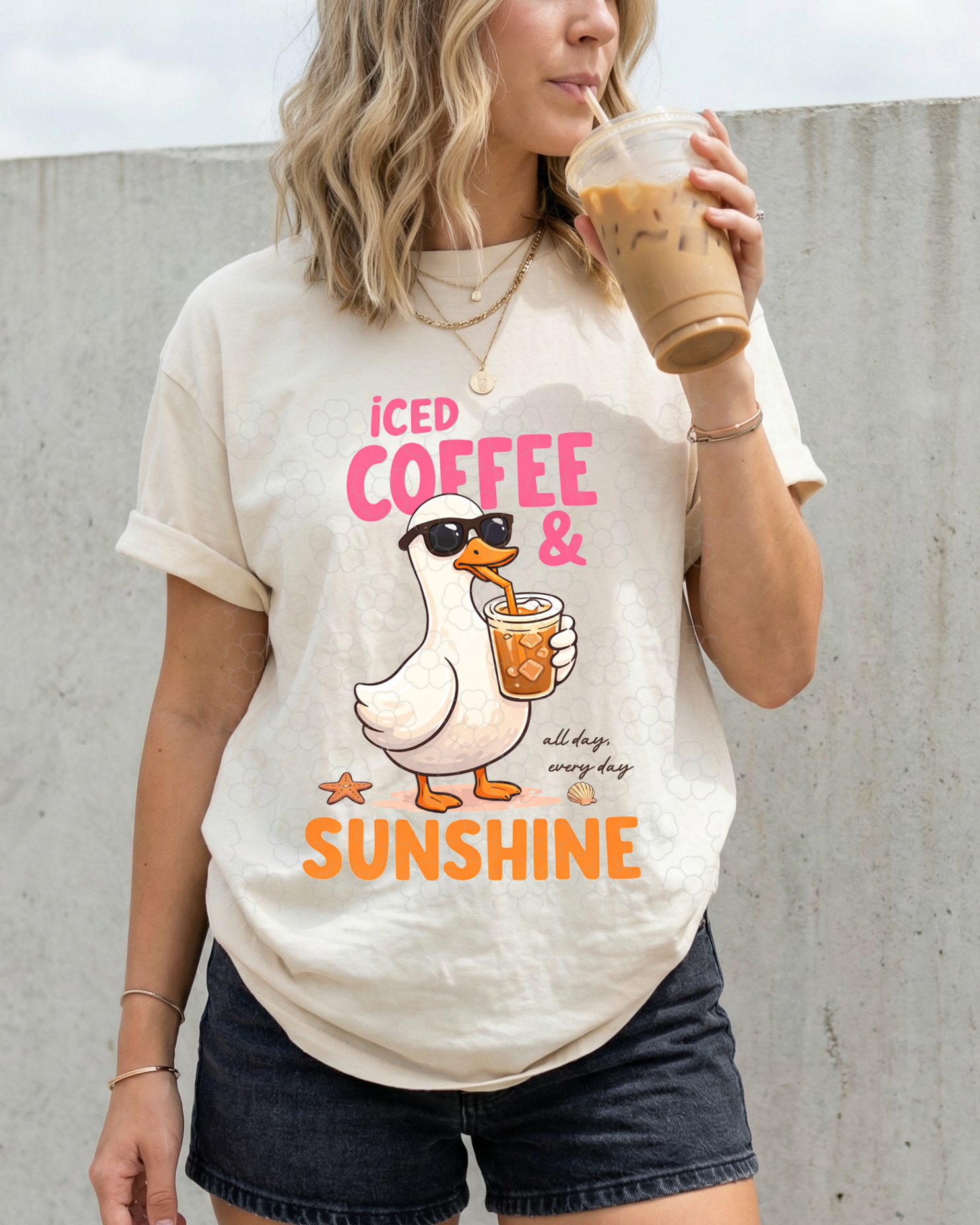 Iced coffee sunshine - DTF Transfers