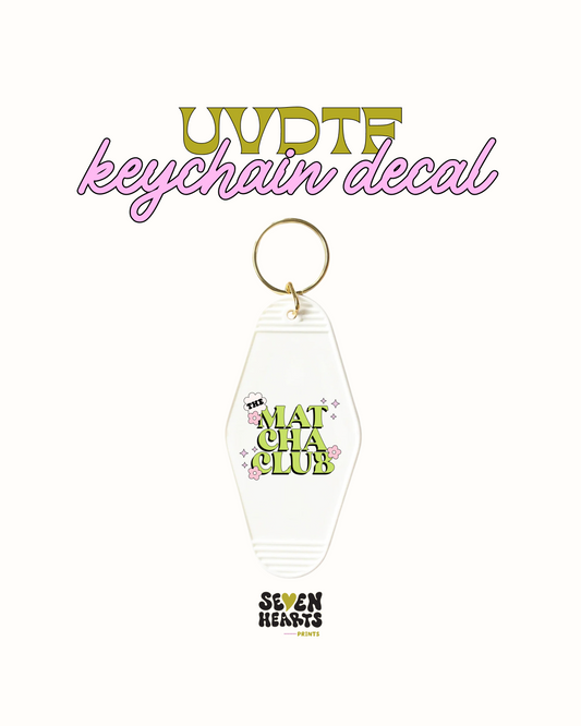 matcha club - Keychain Decal Set of 5 UVDTF