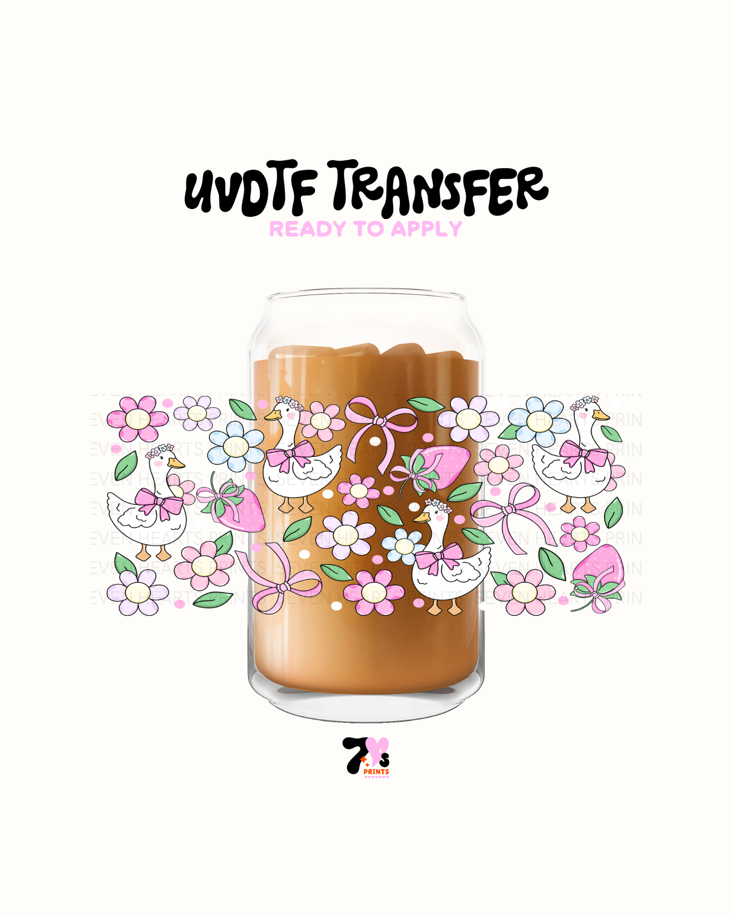 Goose and flowers- UVDTF Wrap