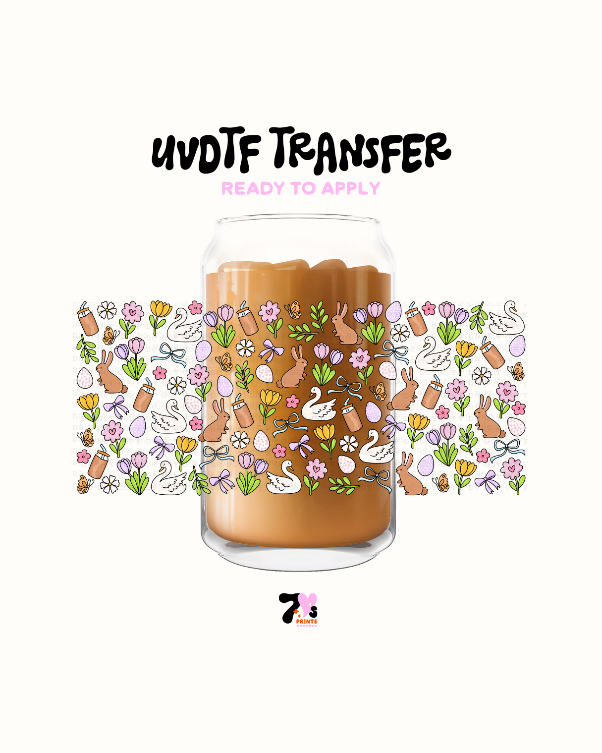 Bunnys and flowers - UVDTF Wrap