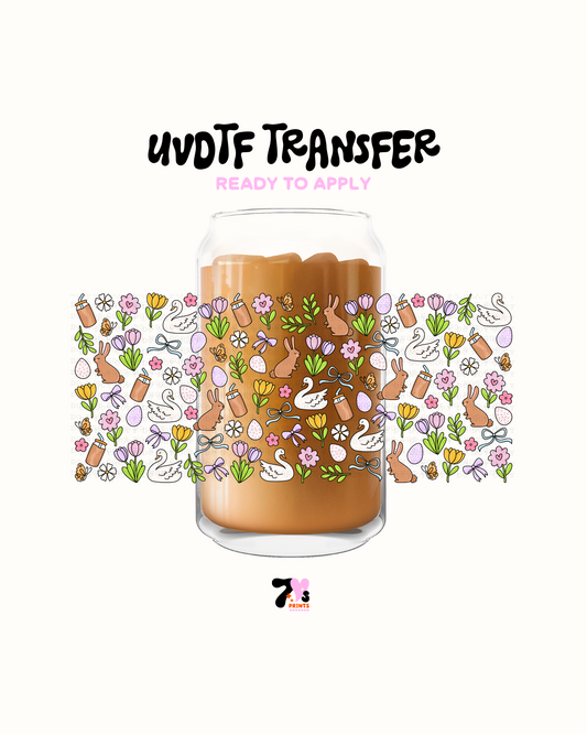 Bunnys and flowers - UVDTF Wrap