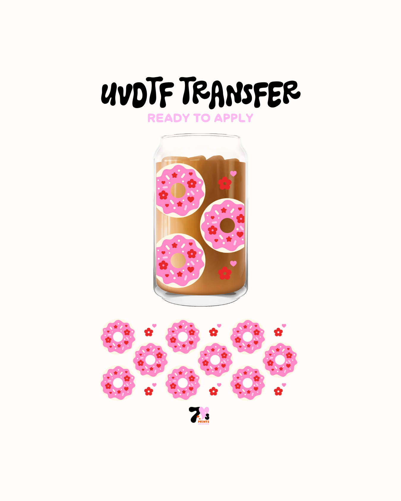 Donuts flowers- UVDTF Wrap