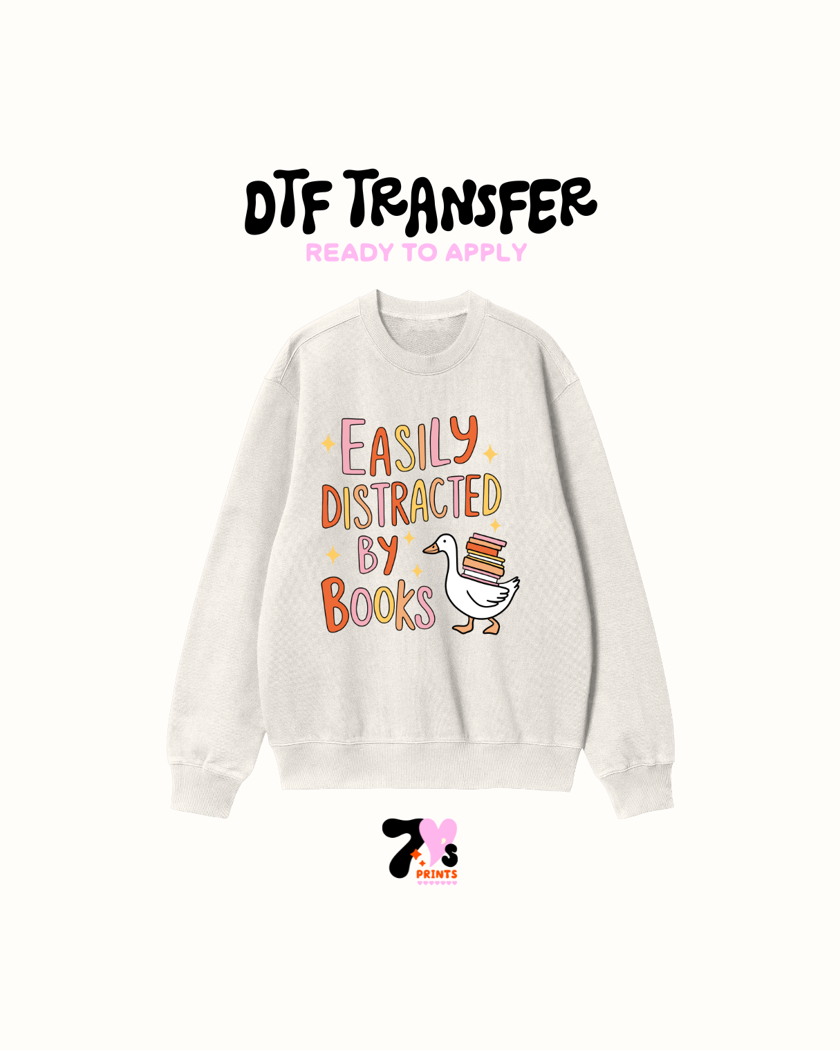 Easily distracted by books - DTF Transfer