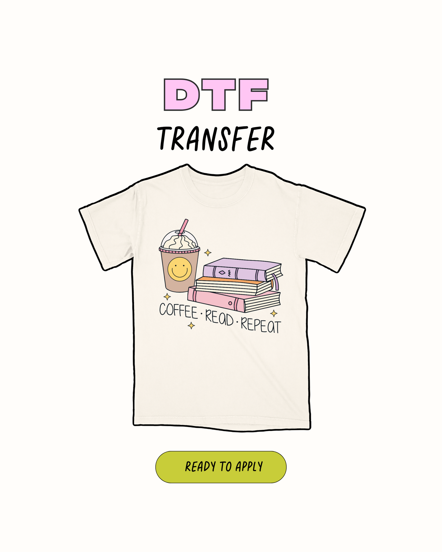 Coffee read repeat - DTF Transfer