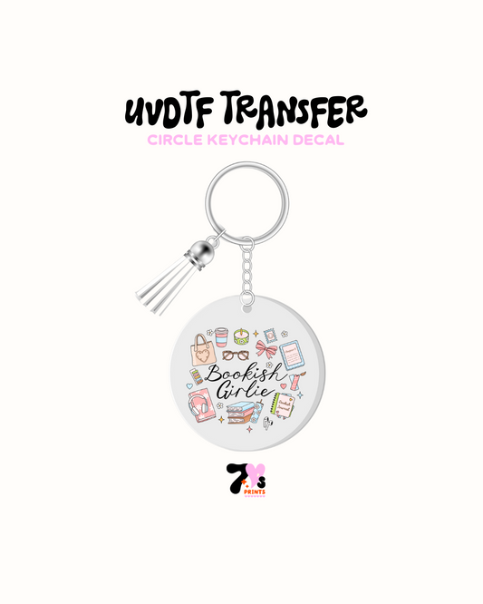 Bookish girl - Round Keychain