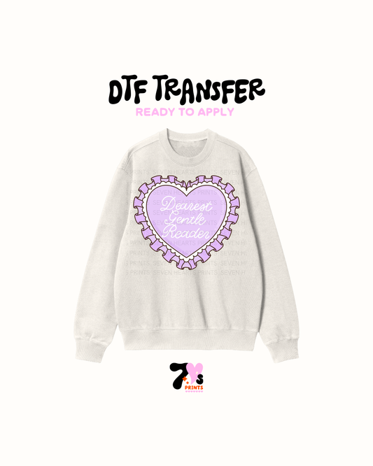 Gentle Reader (Lilac) - DTF Transfers