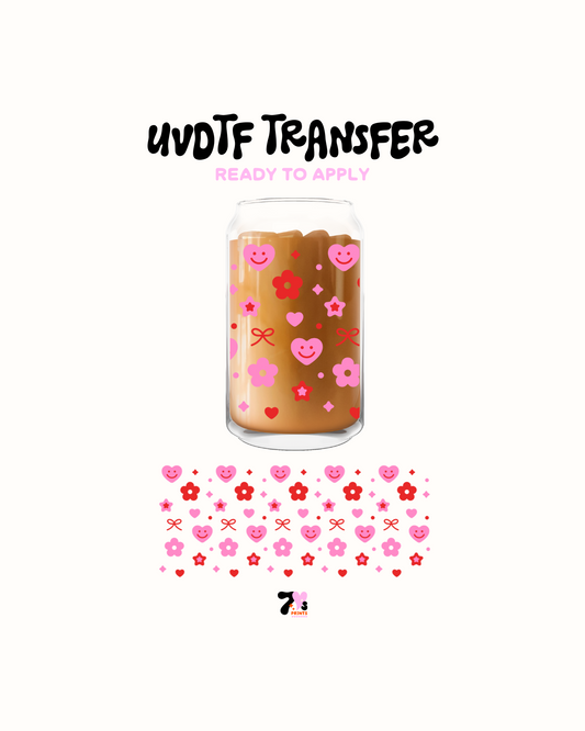 Hearts and flowers and bows - UVDTF Wrap