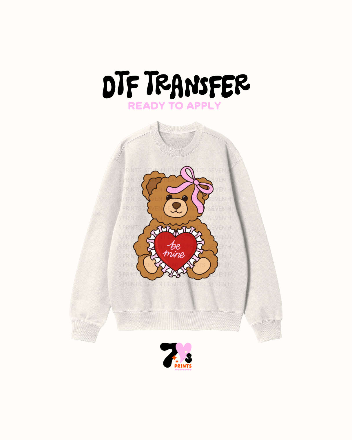 Be mine Cute bear -  DTF Transfers