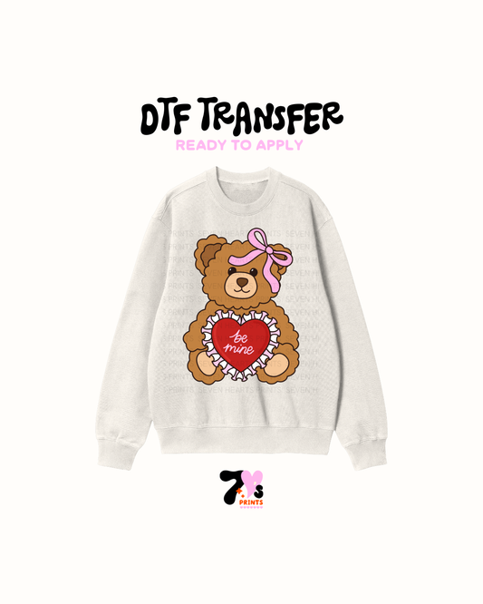 Be mine Cute bear -  DTF Transfers