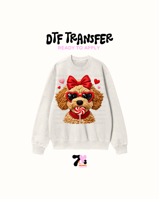 Cute Valentine Doggie - DTF Transfers
