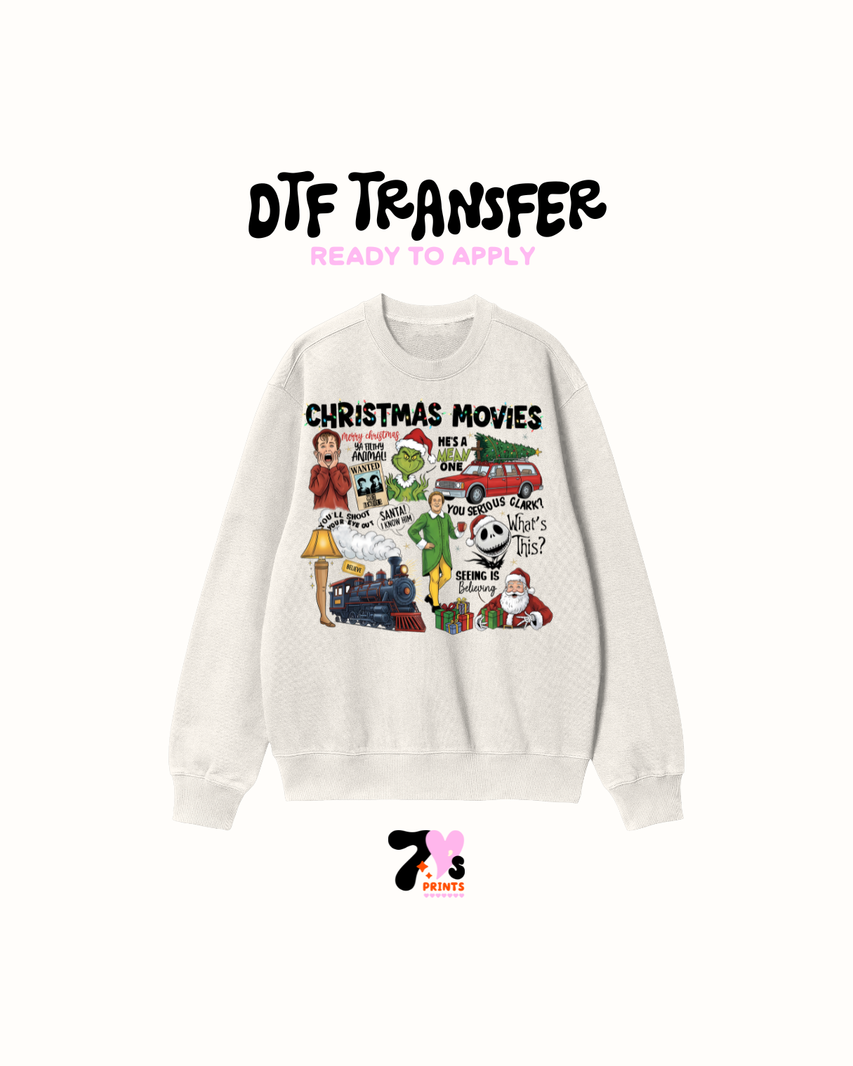 Xmas Movies- DTF Transfers