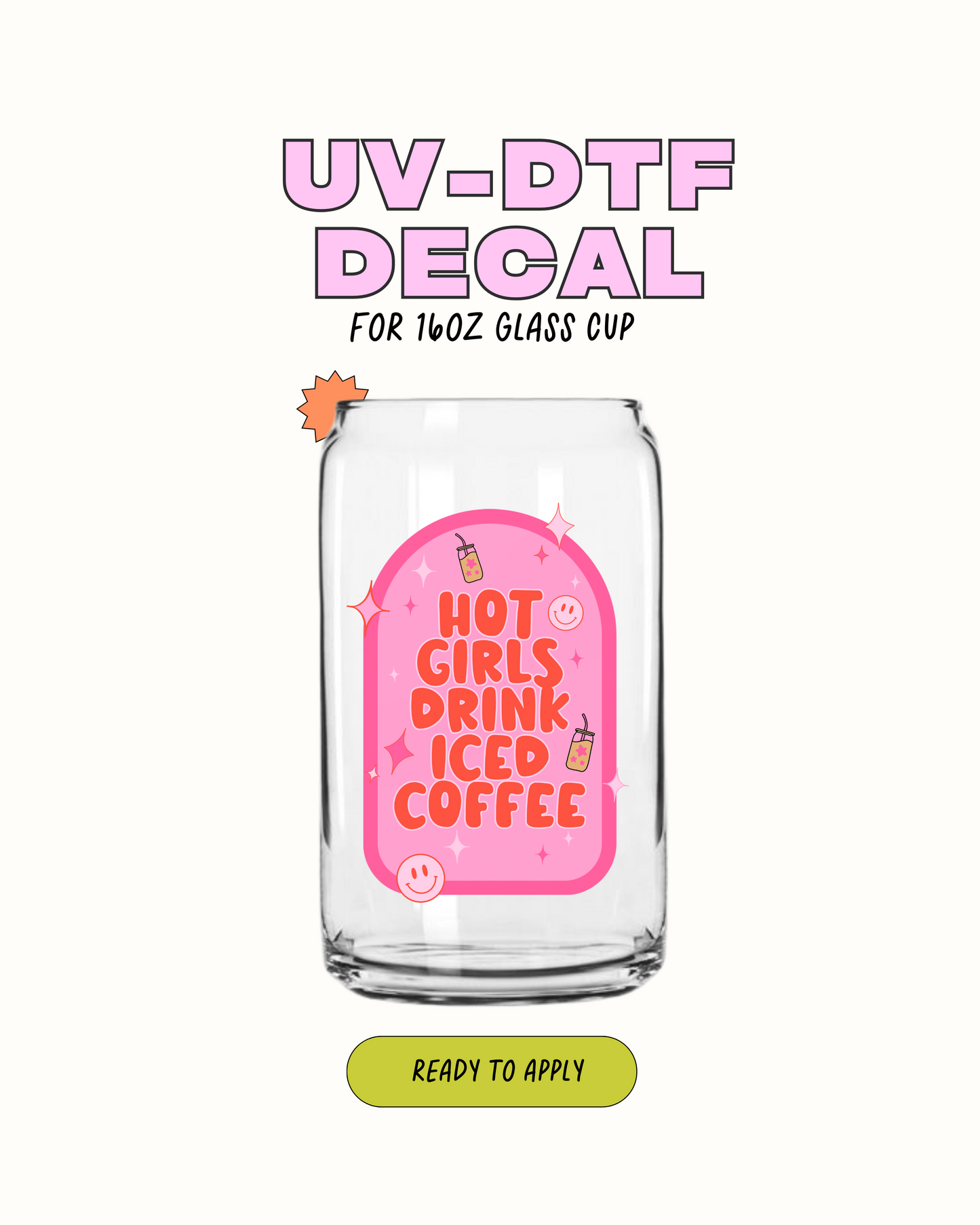 Hot girls Drink iced coffee - UVDTF