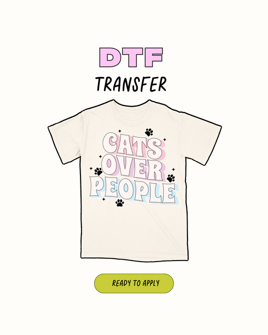 Gatos sobre personas - Transferencia DTF