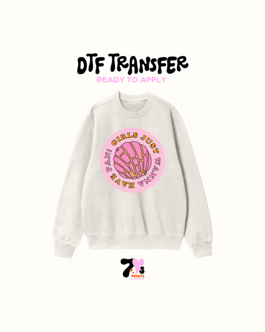 Girls just wanna have pan (Pink) - DTF Transfer