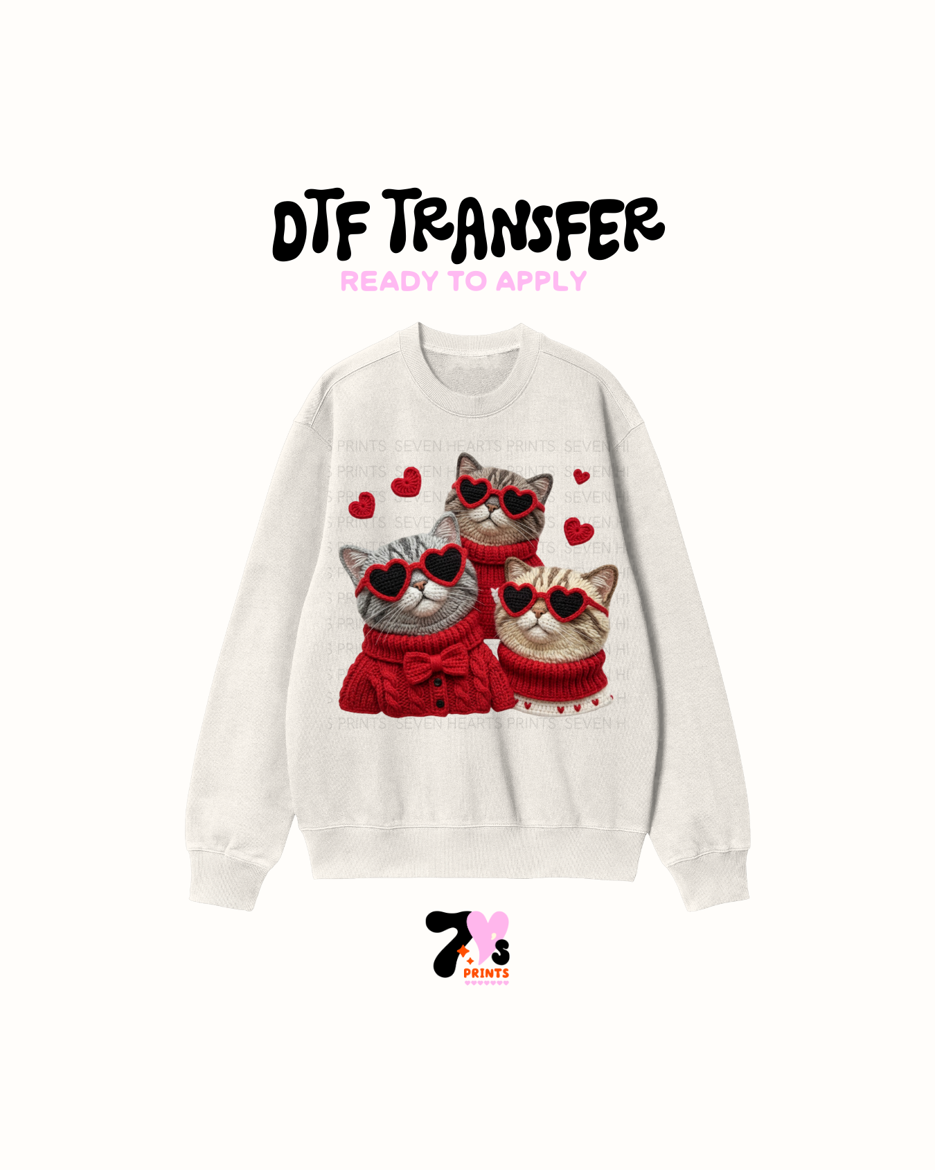 Cute Valentine Cat - DTF Transfers