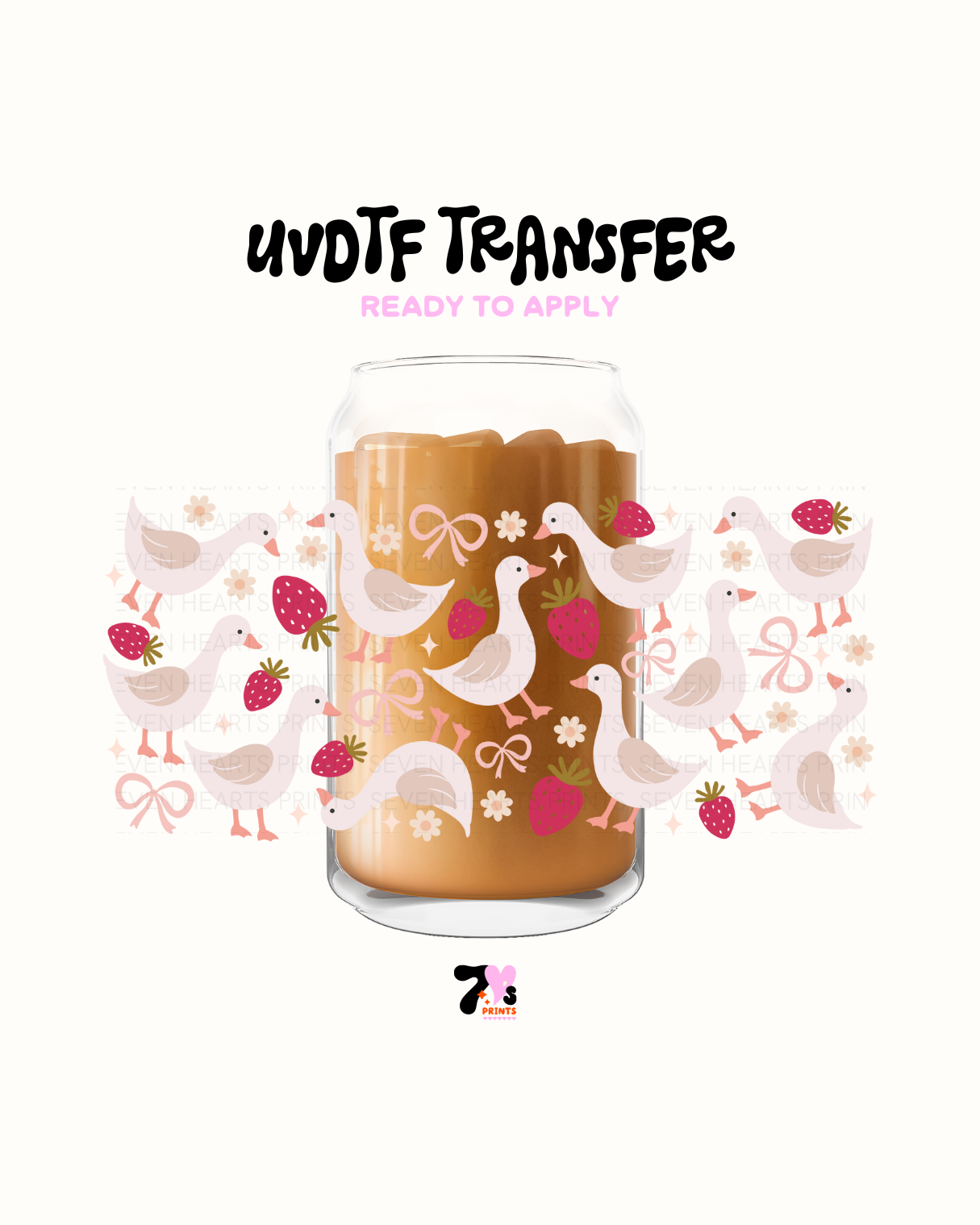 Ducks strawberries  - UVDTF Wraps