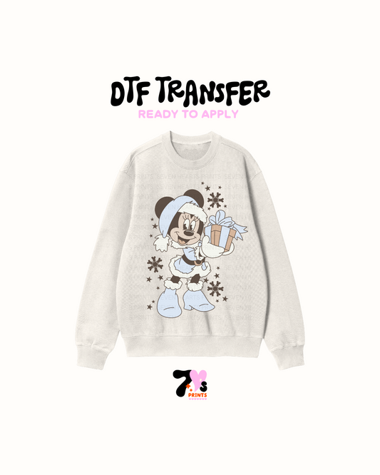 Baby blue mouse gift - DTF Transfers