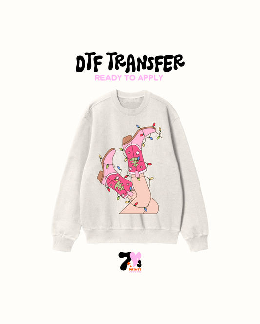Xmas boots -  DTF Transfers