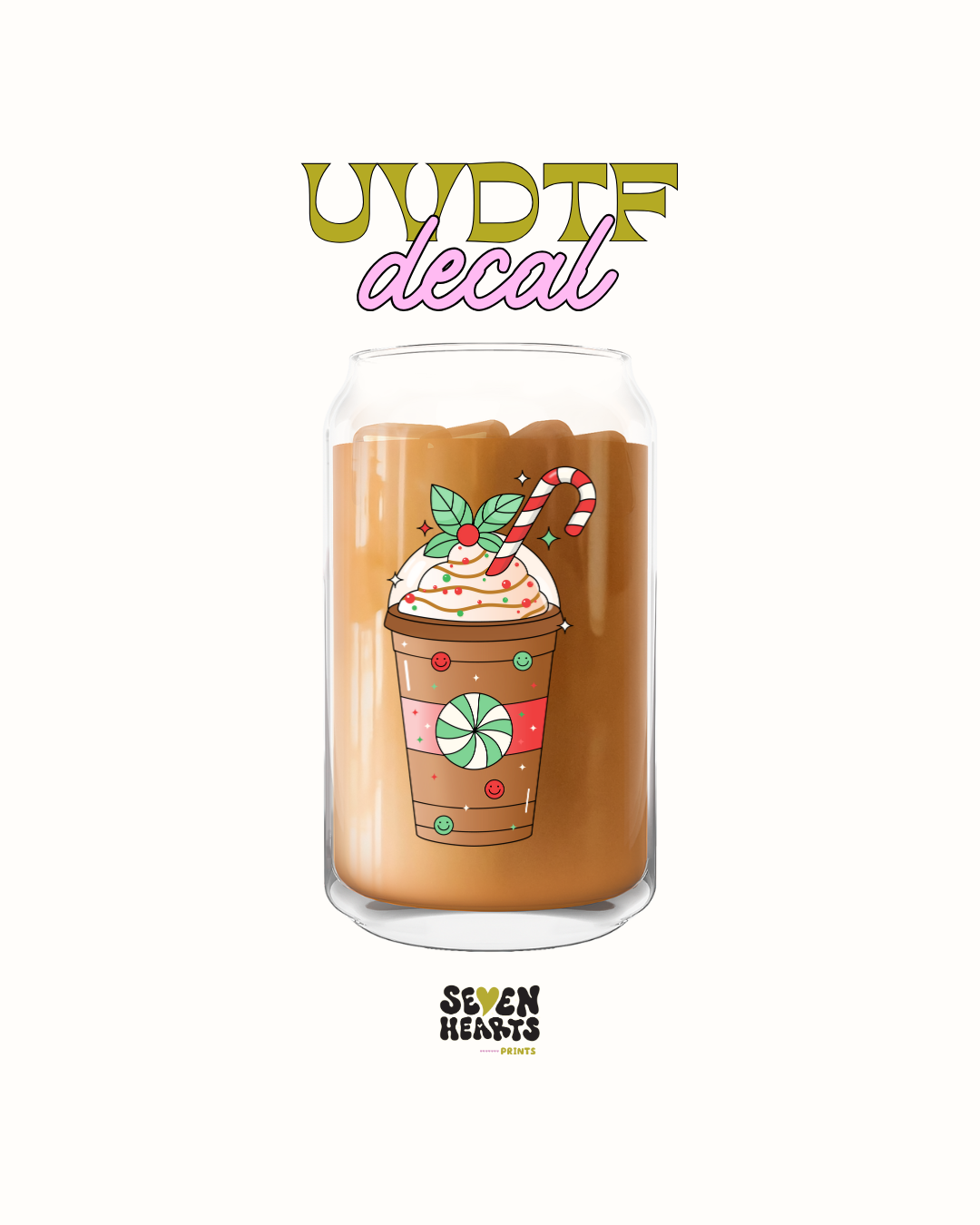 Iced peppermint mocha - UVDTF Decal