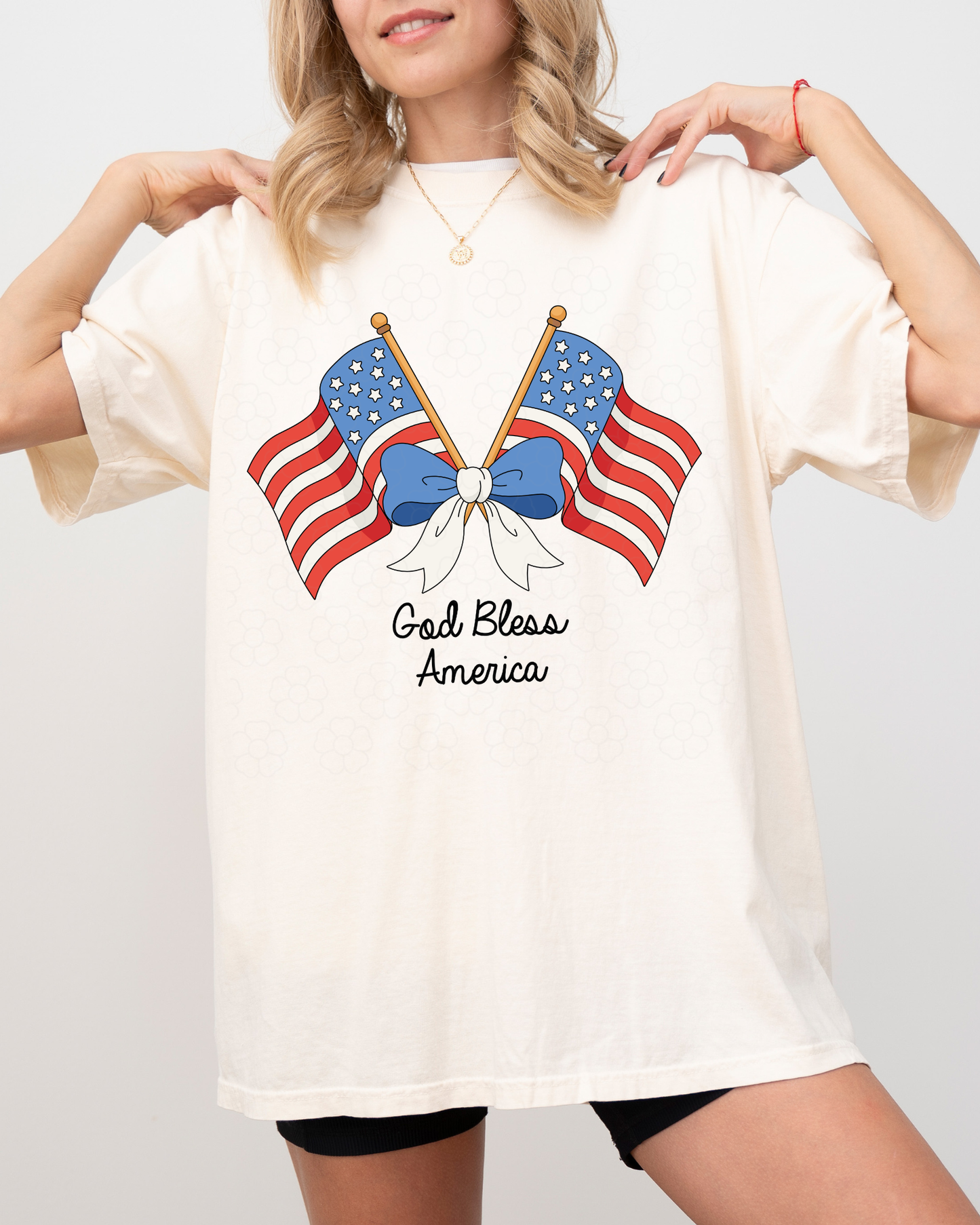 God bless America bow - DTF Transfers