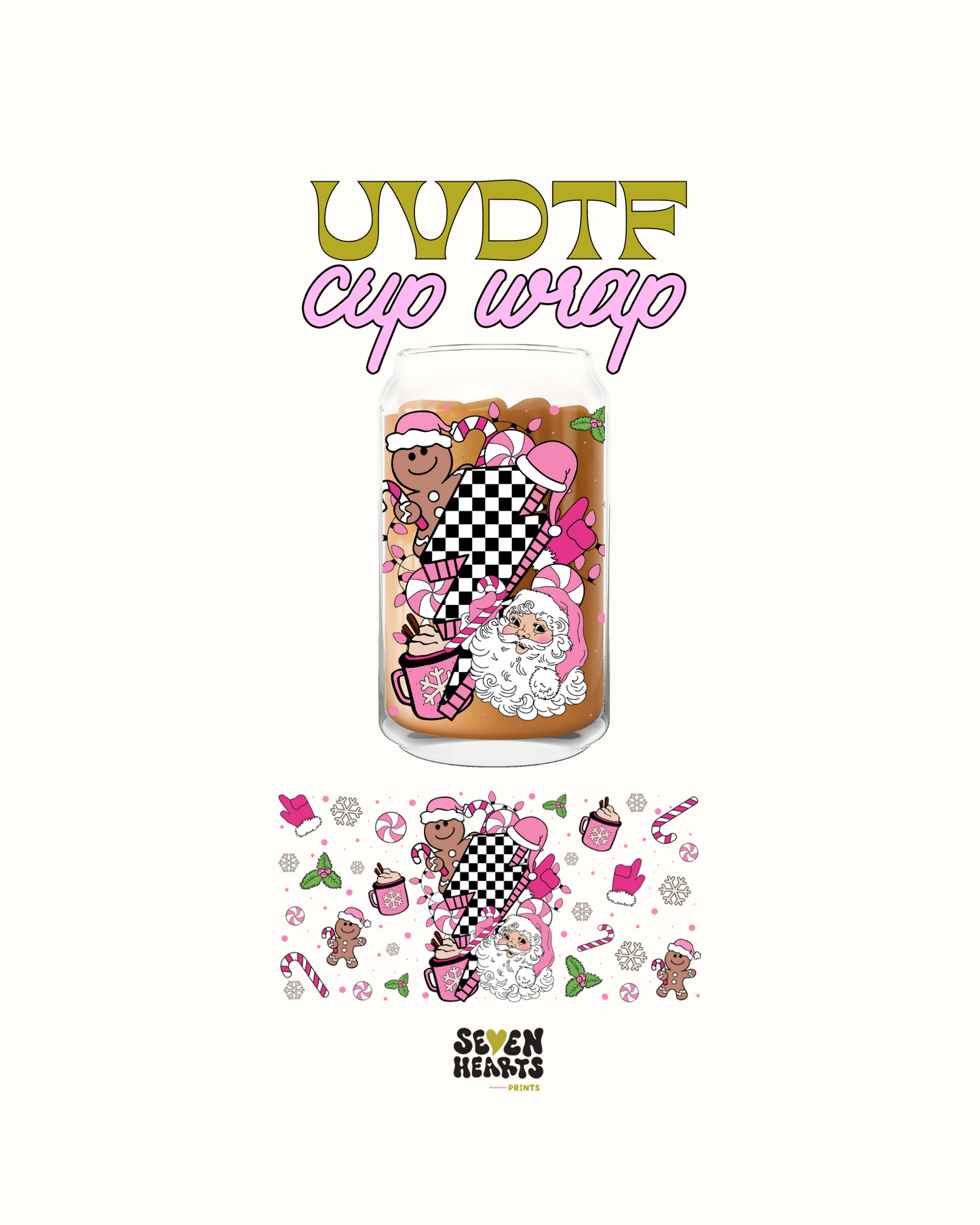 Retro Santa - UVDTF Cup Wrap