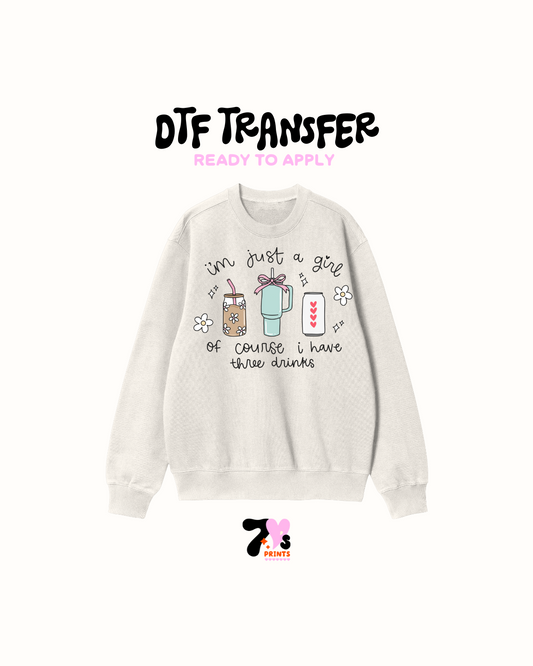 three drinks - DTF Transfer