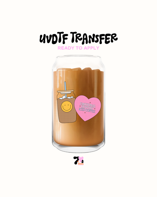 Emotional Support Iced Coffee - UVDTF Decal