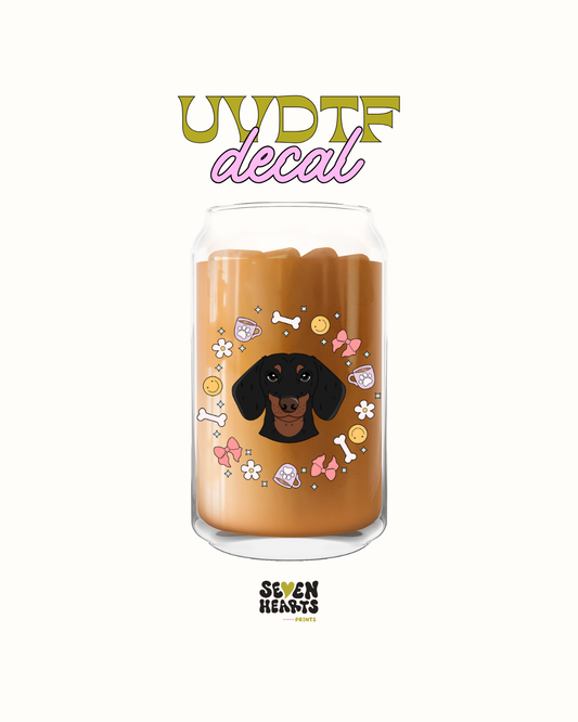 Black and brown dachhauand dog - UVDTF Decal