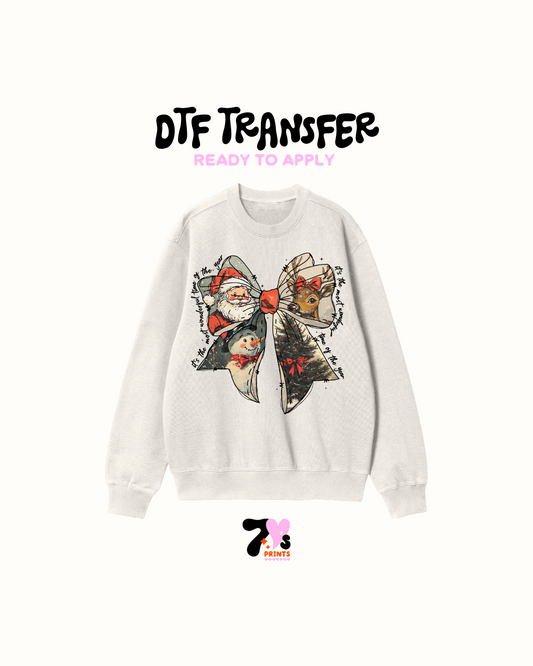 Xmas Bow - DTF Transfers