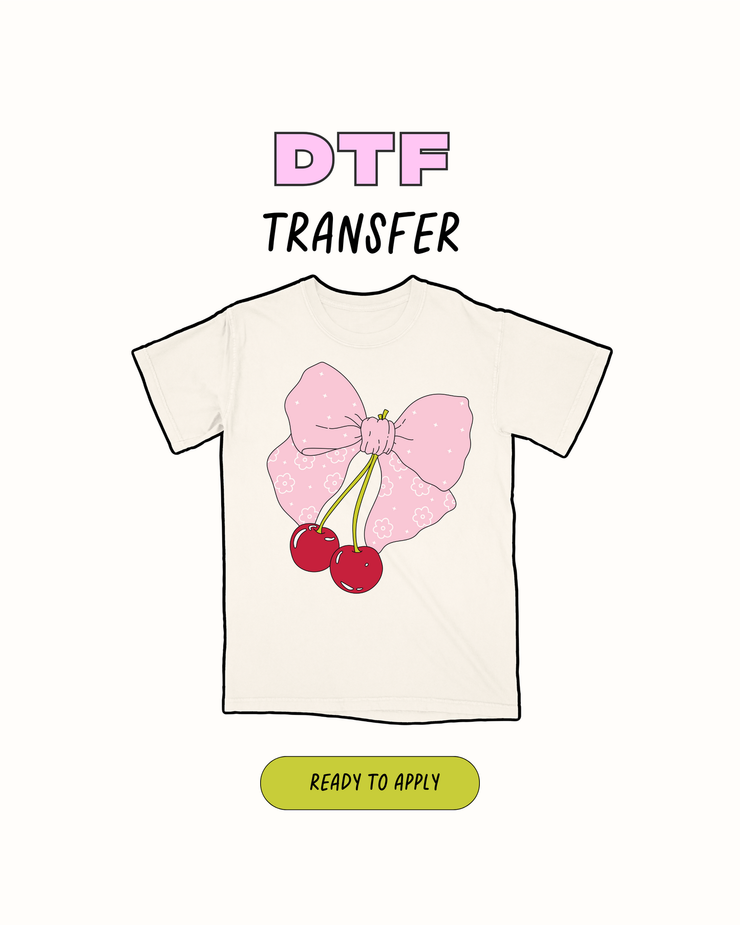 Bow cherry - DTF Transfer