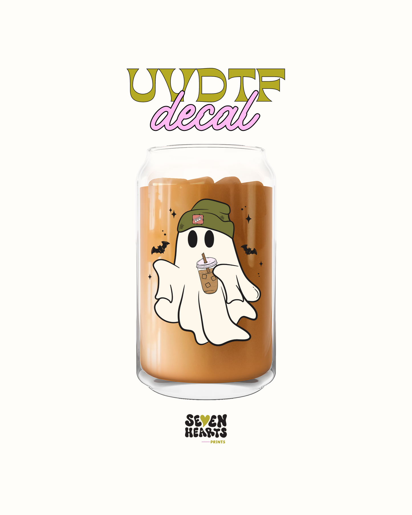 ghost iced cofffee- UVDTF