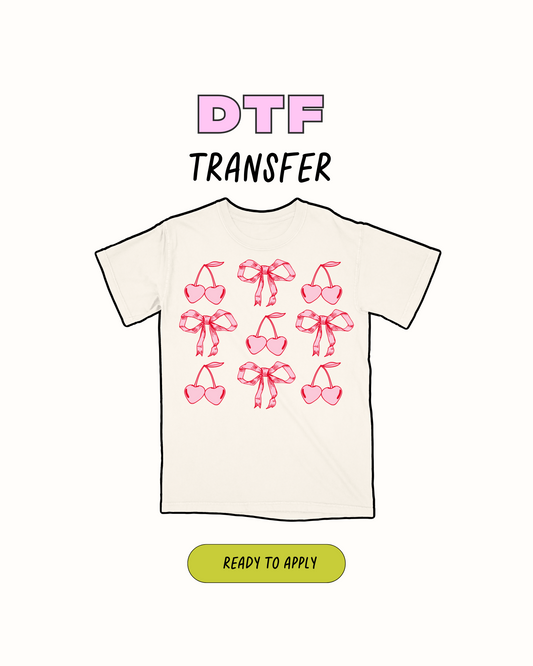 Cherries and bow - DTF Transfer