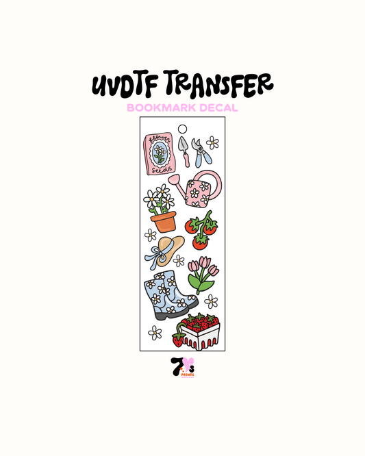Blue garden boots - UVDTF Bookmark Decal