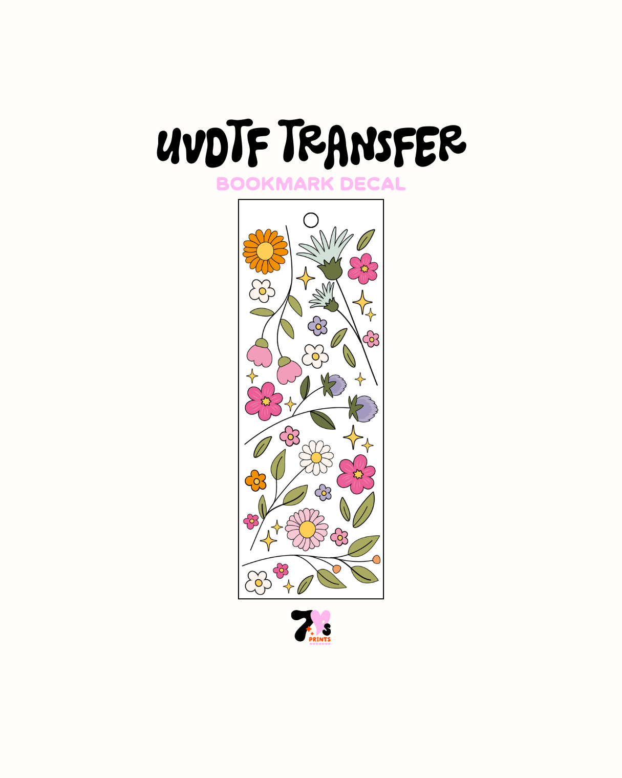 Flower Garden - UVDTF Bookmark Decal