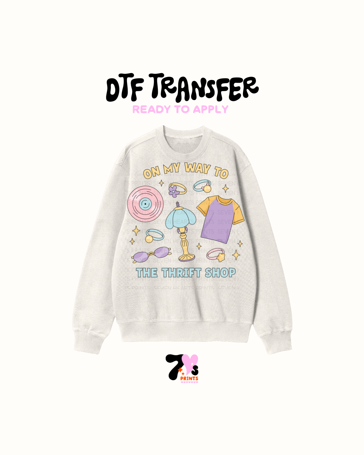 On my way to the thrift shop - DTF Transfer