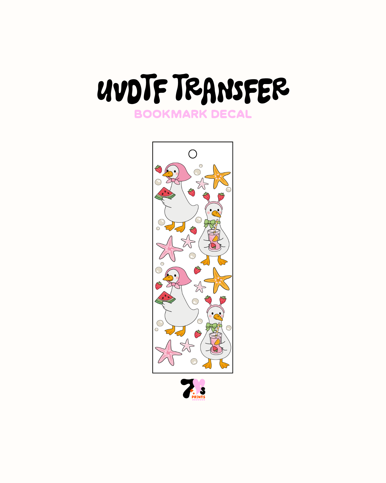 Summer goose - UVDTF Bookmark Decal