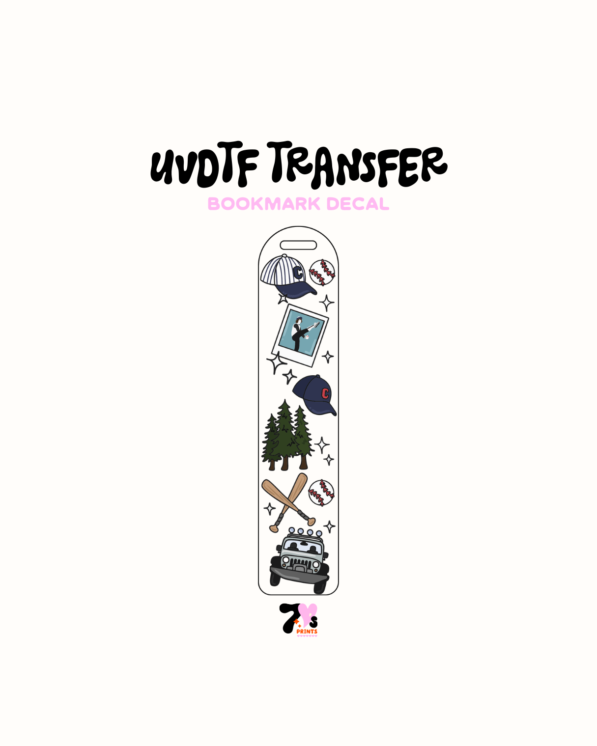 Twilight Baseball - UVDTF Bookmark Decal