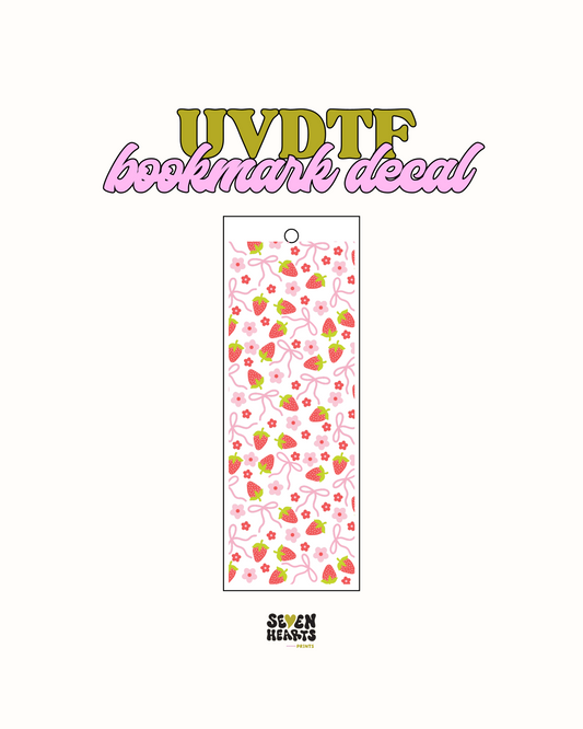 starberries and bows - UVDTF Bookmark Decal