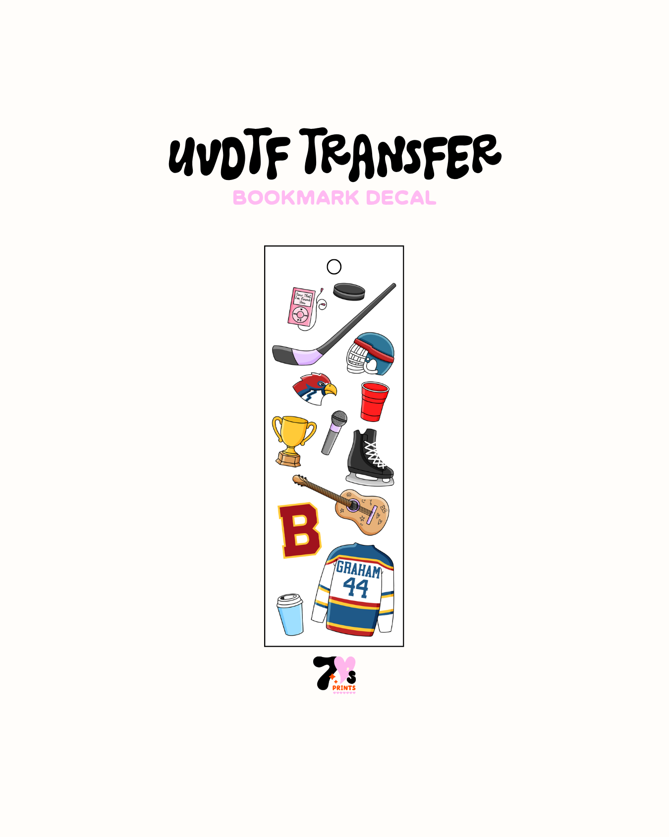 Campus Hocky Romance - UVDTF Bookmark Decal