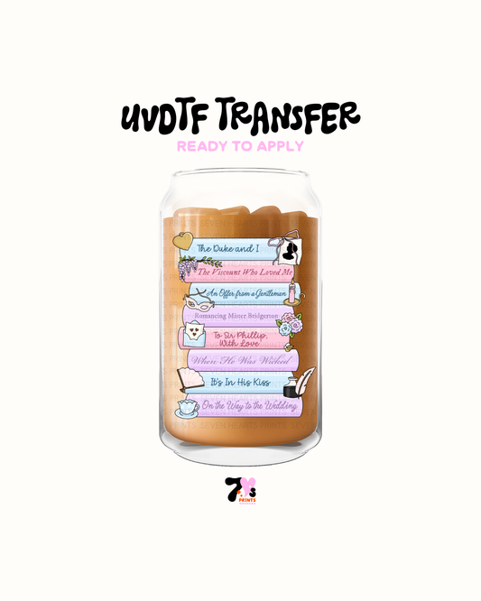 Bridgerton book stack - UVDTF Decal