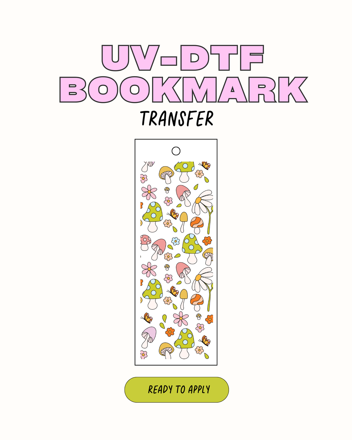 Cute Garden - UVDTF Bookmark Decal
