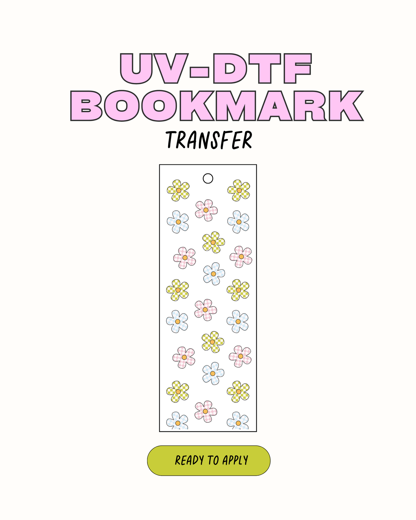 Spring Flowers - UVDTF Bookmark Decal