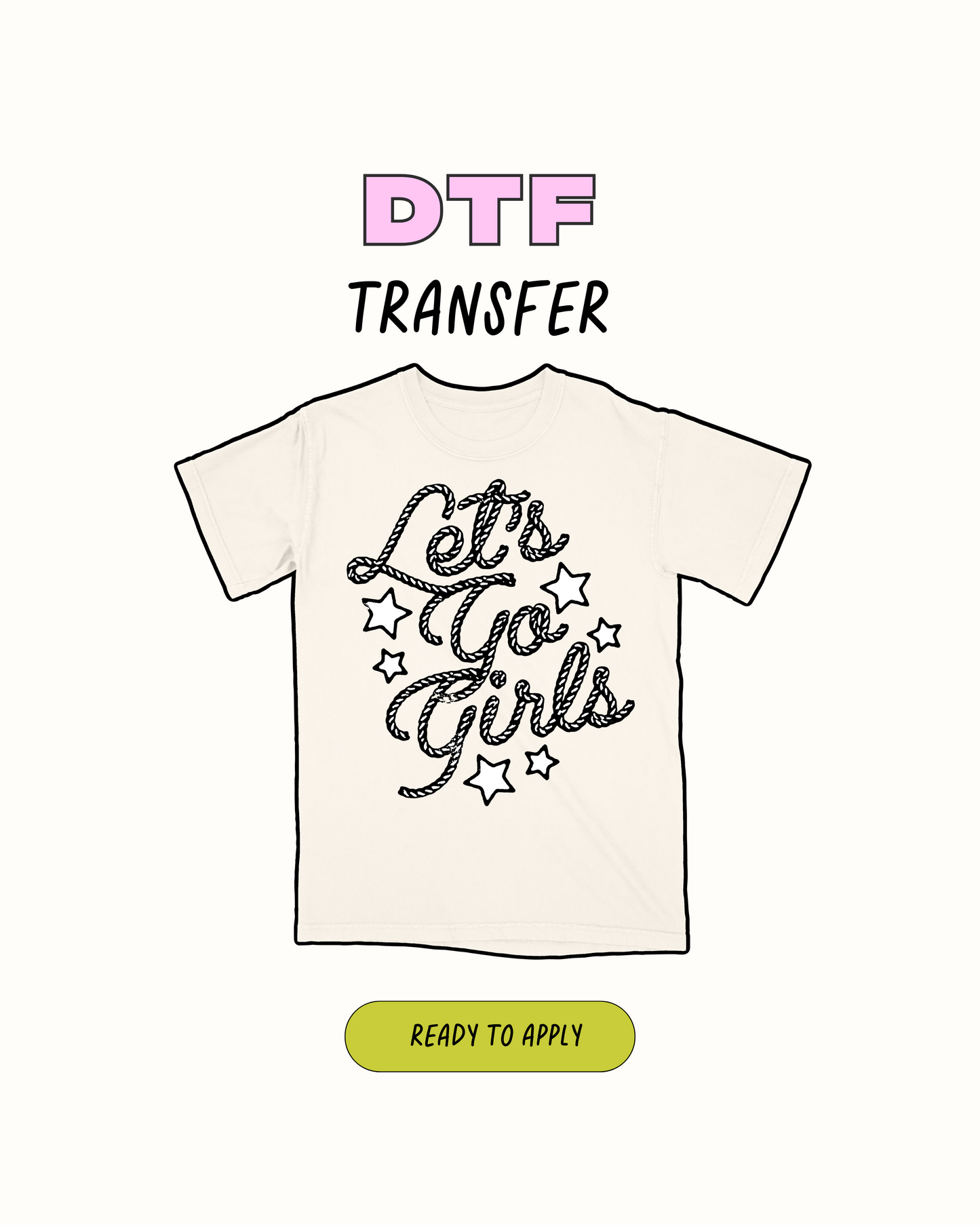 Lets GO girls DTF Transfer